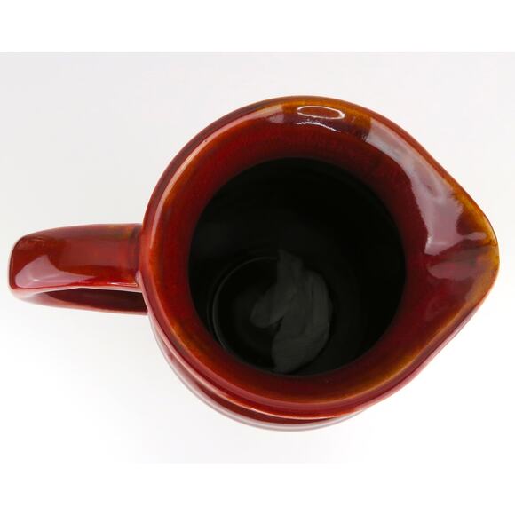 Vintage Studio Pottery Oxblood Glaze Pitcher 10” Hand Thrown Stoneware Jug - Picture 10 of 11